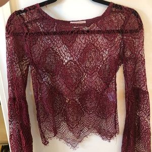 Beautiful wine crochet top